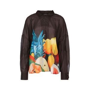 Donde Esteban Women Salpicon Long Sleeve Silk Shirt